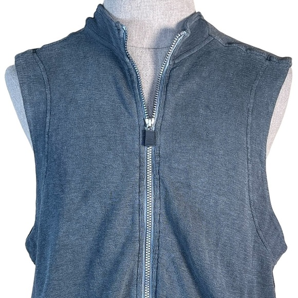 The Territory Ahead Men’s Cotton Double Layered Charcoal Gray Zip Front Vest L - Picture 2 of 11